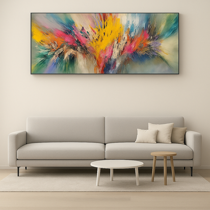 Contemporary Abstract Clouds Art Canvas