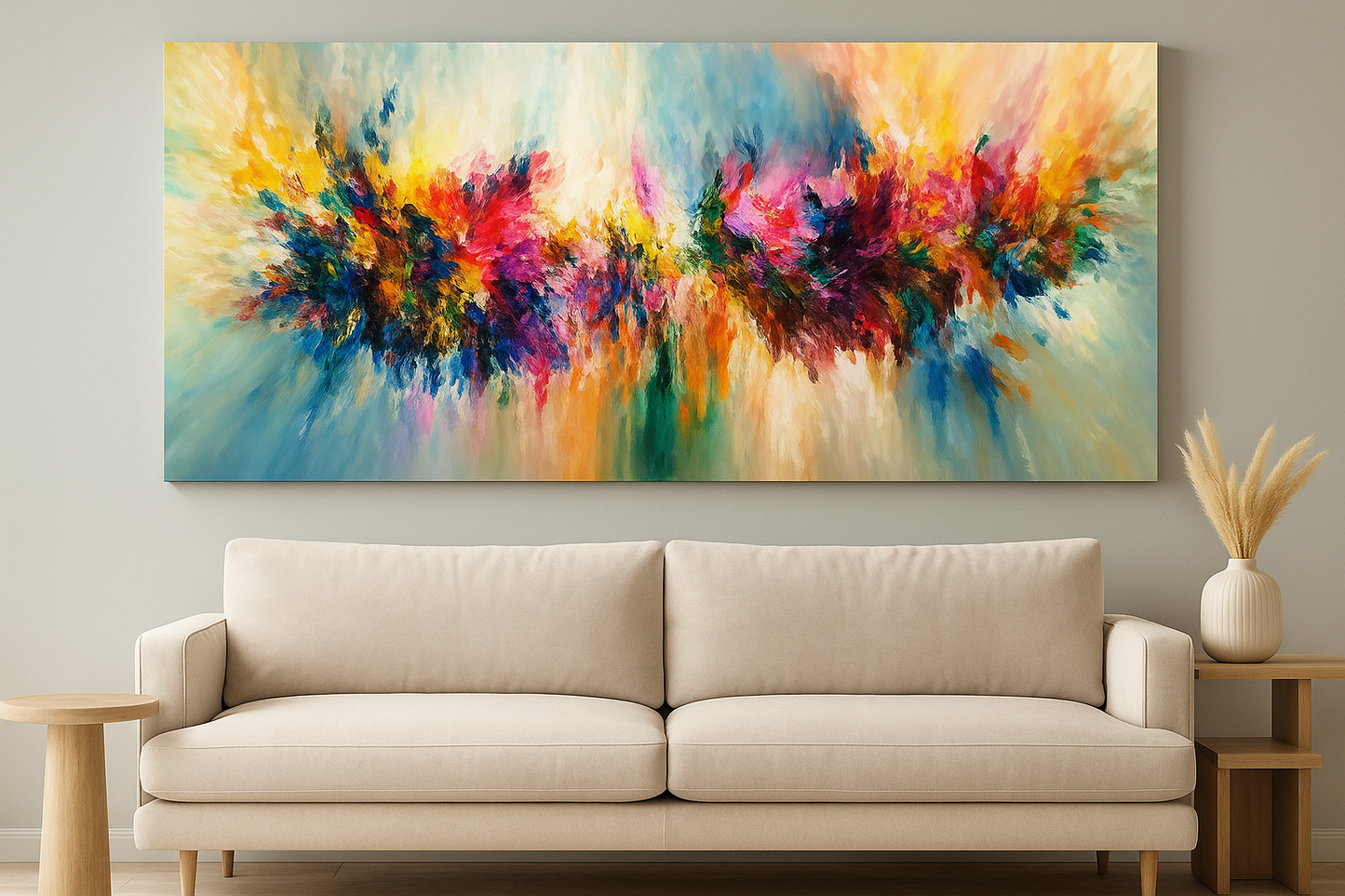 Contemporary Abstract Clouds Art Canvas
